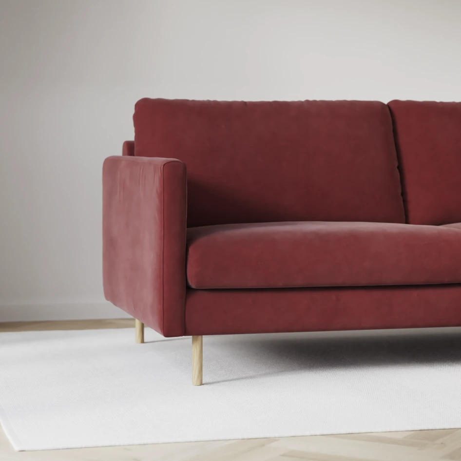 Madison - 2-sits soffa med divan vänster och schäslong höger - Rosa