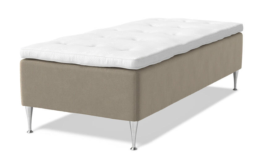Dream Delux - Ramsäng, enkelsäng med bäddmadrass Dream Delux vit - Brun