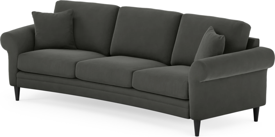 Eden - 3-sits soffa svängd - Grå