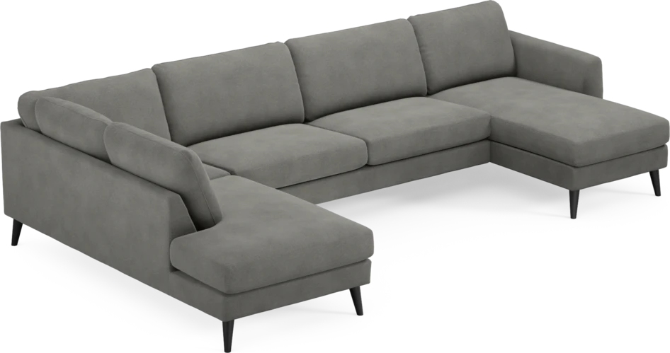 Bridge - 3-sits soffa med divan vänster och schäslong höger - Grå