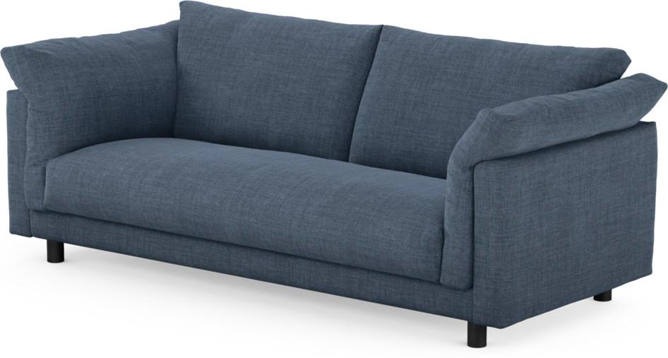 Cherrie - 2,5-sits soffa, hel dyna, fast klädsel - Blå
