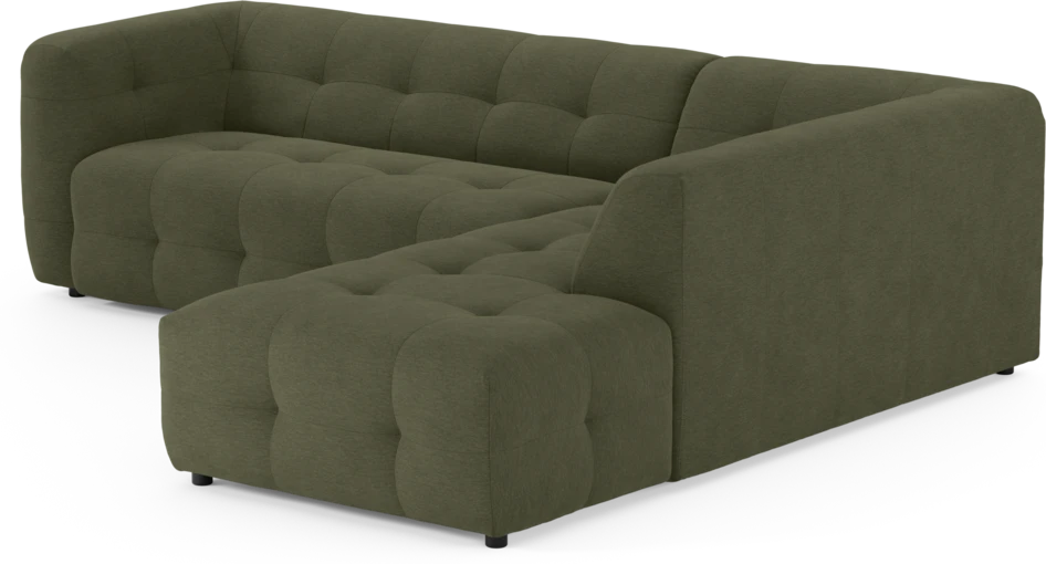Bella - 3-sits soffa med divan höger - Grön