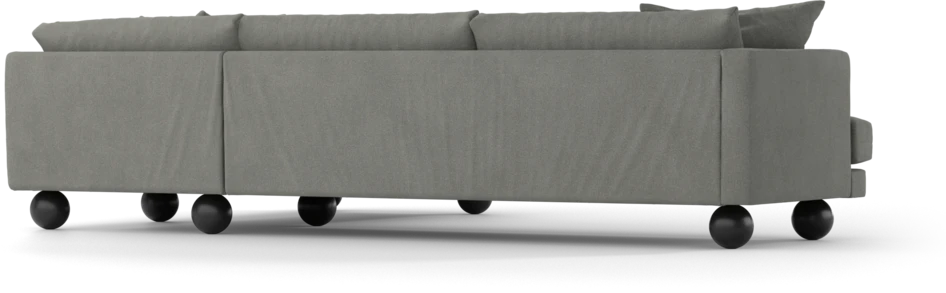 Harper - 3-sits soffa med divan höger - Grå