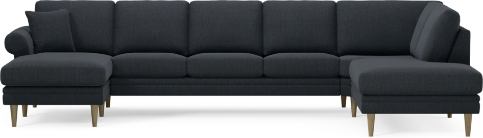 Eden - 3-sits soffa med schäslong vänster och divan höger - Blå