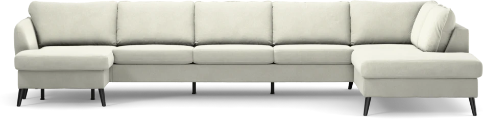 County - 4-sits soffa med schäslong vänster och divan höger - Vit