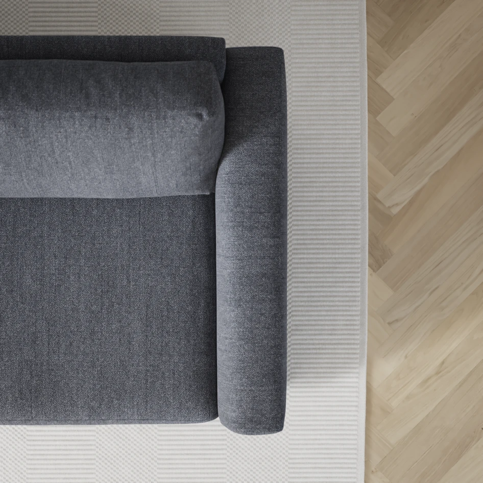 Friday - 2,5-sits soffa med divan vänster - Blå