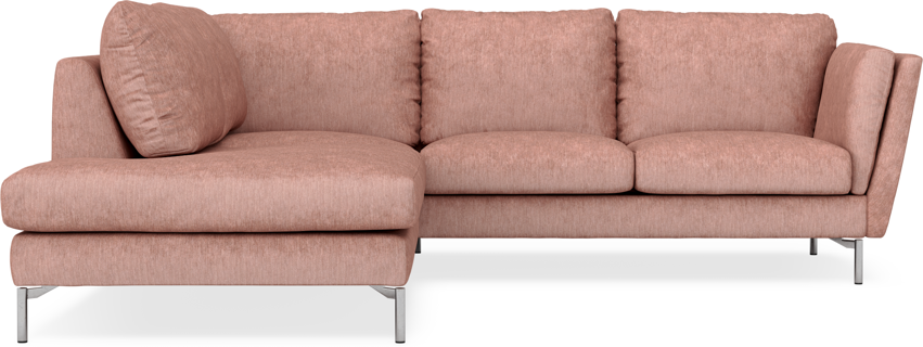 Madison - 2-sits soffa med divan vänster - Röd