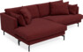 Harper - 4-sits med schäslong XL vänster - Rosa