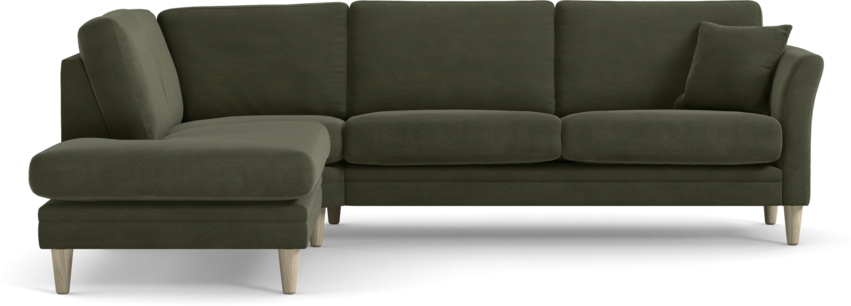 Eden - 2,5-sits soffa med divan - Grön