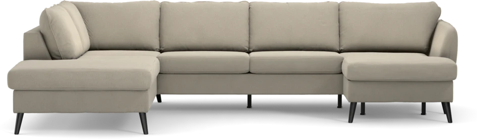 County - 3-sits soffa med divan vänster och schäslong höger - Grå