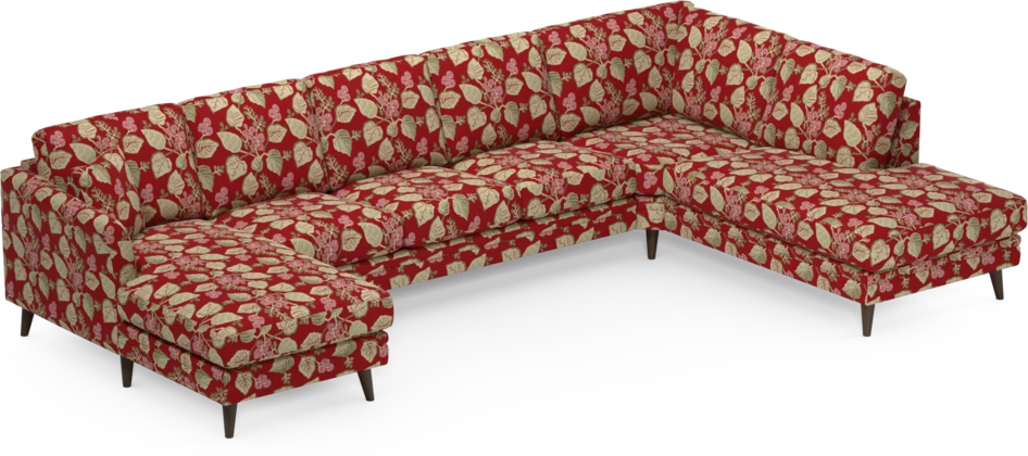 Eden - 3-sits soffa med schäslong vänster och divan höger - Flerfärgad