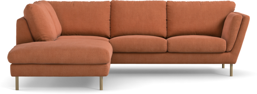 Madison Lux - 2-sits soffa med divan vänster - Orange