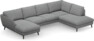 Madison Lux - 2-sits soffa med schäslong vänster och divan höger - Grå