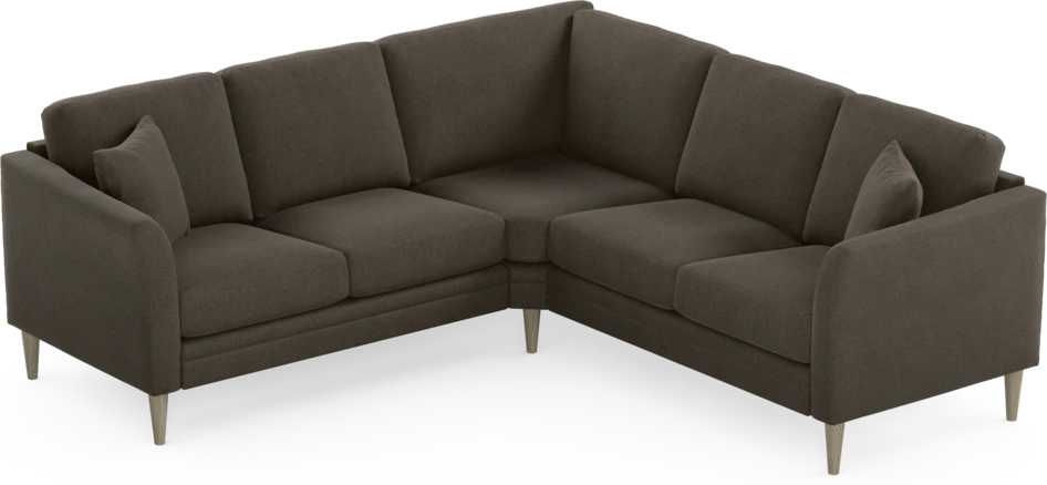 Eden - Hörnsoffa, 2+2-sits - Brun