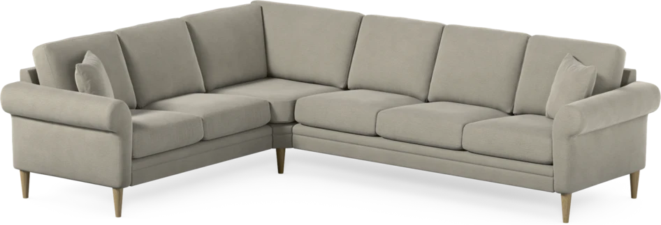 Eden - Hörnsoffa, 2+3-sits - Brun