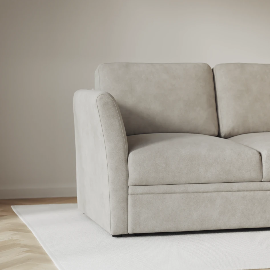 Öland - Bäddsoffa 3-sits, längsbäddad - Grå