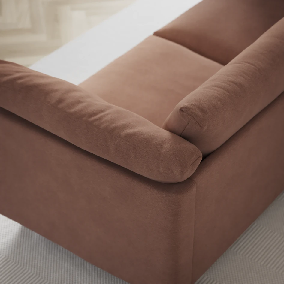 Cherrie - 2,5-sits soffa, fast klädsel - Rosa