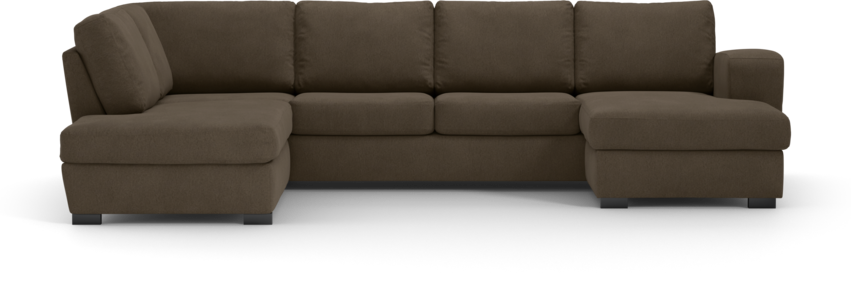 Friday - 3-sits soffa med divan vänster och schäslong höger - Brun