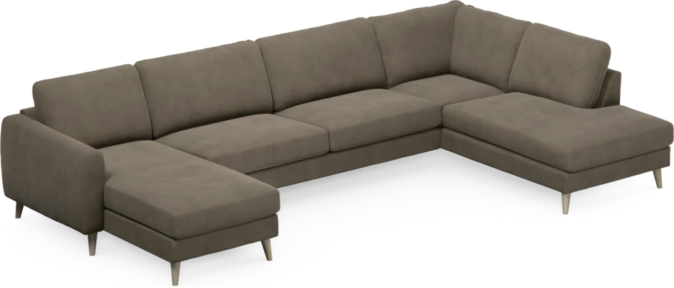 Bridge - 3-sits soffa med schäslong vänster och divan höger - Beige