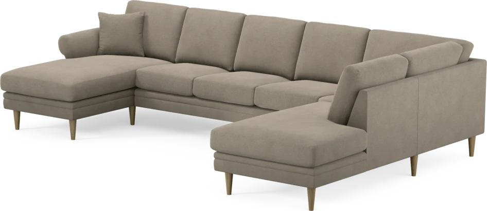 Eden - 3-sits soffa med schäslong vänster och divan höger - Beige