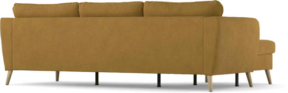 County - 3-sits soffa med flyttbar schäslong - Gul
