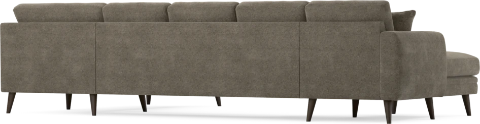 Eden - 3-sits soffa med schäslong vänster och divan höger - Brun