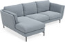 Madison Lux - 2-sits soffa med schäslong vänster - Blå