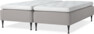 Delux Sense - Ramsäng, dubbelsäng med bäddmadrass - Grå