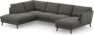 Madison Lux - 2-sits soffa med divan vänster och schäslong höger - Grå