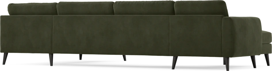 Bridge - 3-sits soffa med schäslong vänster och divan höger - Grön