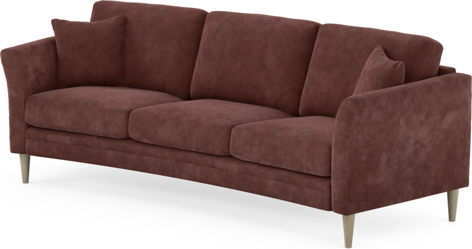 Eden - 3-sits soffa svängd - Röd