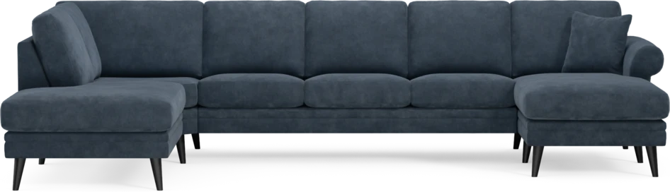Eden - 3-sits soffa med divan vänster och schäslong höger - Blå