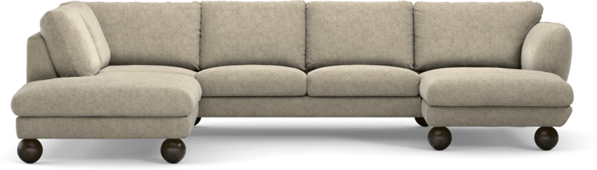 Madison Lux - 2-sits soffa med divan vänster och schäslong höger - Beige