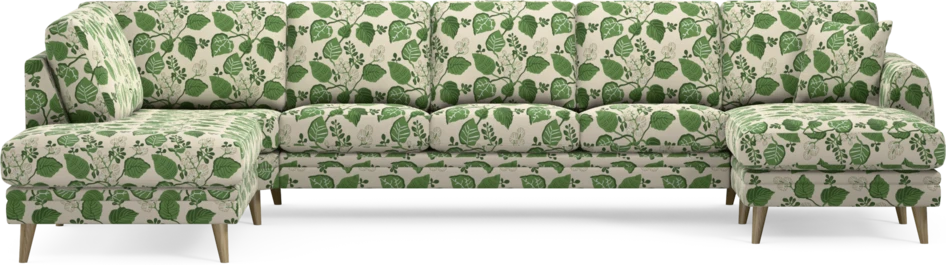Eden - 3-sits soffa med divan vänster och schäslong höger - Flerfärgad