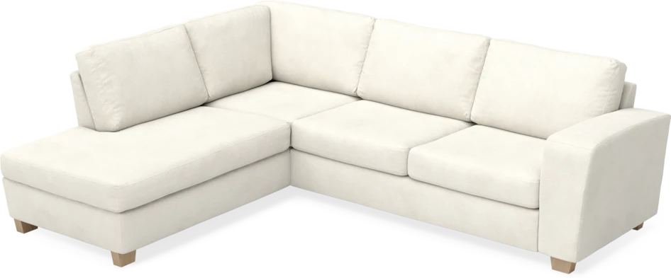 Friday - 2,5-sits soffa med divan vänster - Vit