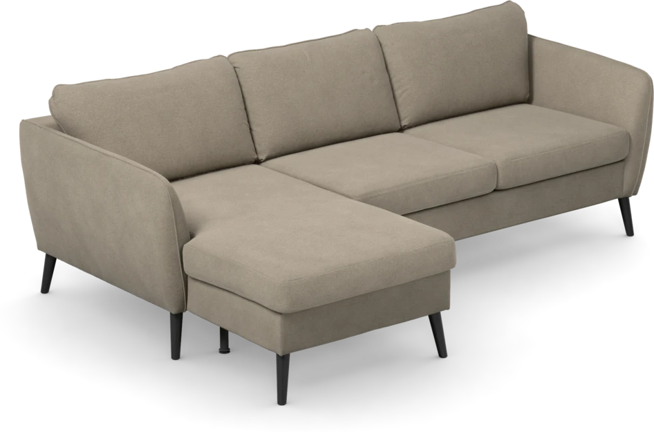 County - 3-sits soffa med flyttbar schäslong - Beige