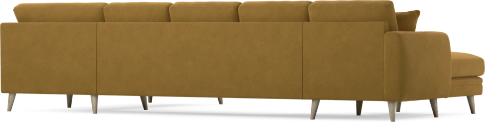 Eden - 3-sits soffa med schäslong vänster och divan höger - Gul
