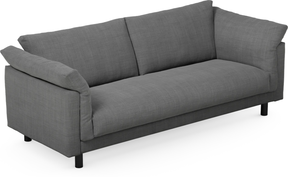 Cherrie - 3-sits soffa, hel dyna, fast klädsel - Grå