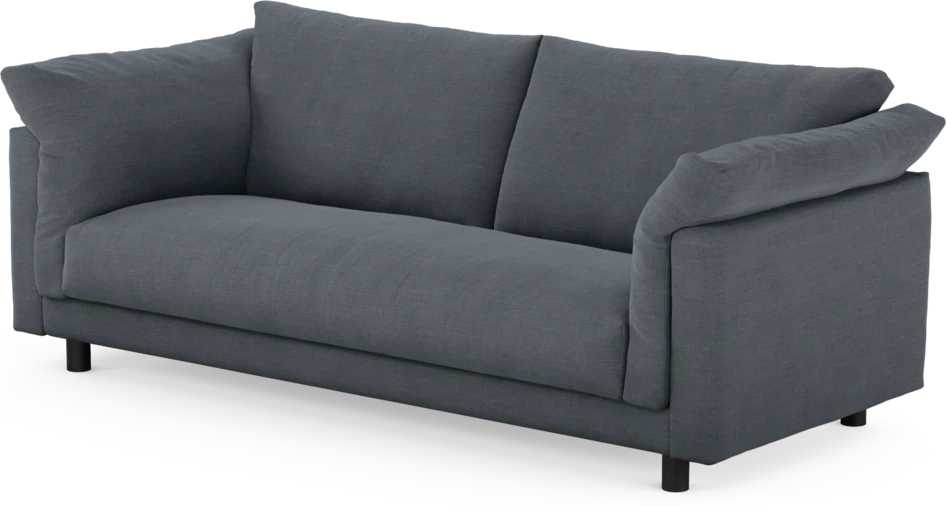 Cherrie - 2,5-sits soffa, hel dyna, fast klädsel - Blå