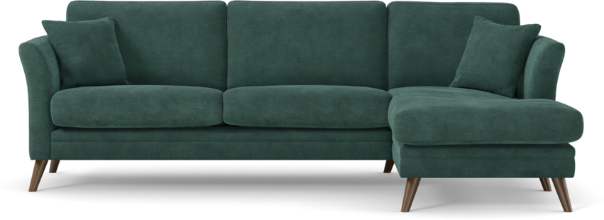 Eden - 2,5-sits soffa med schäslong - Blå