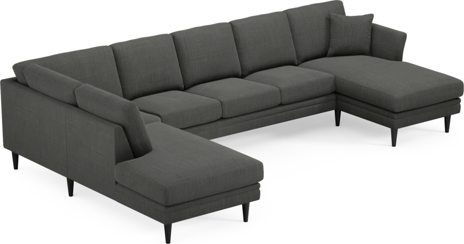 Eden - 3-sits soffa med divan vänster och schäslong höger - Grå