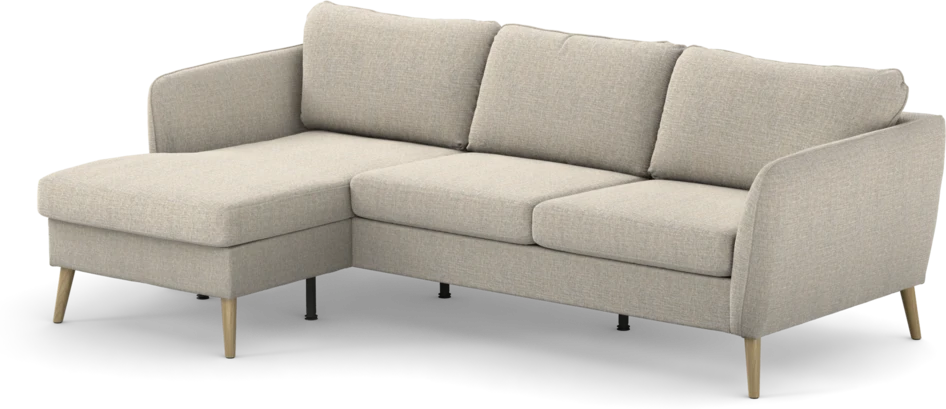 County - 3-sits soffa med flyttbar schäslong - Beige
