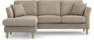 Eden - 2-sits soffa med schäslong - Beige
