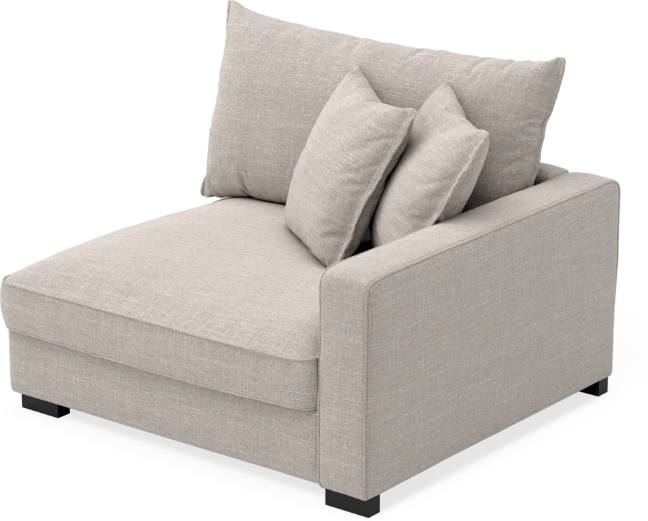 Rossi - 1,5-sits med armstöd höger - Beige