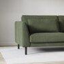 Willow - 3-sits soffa med divan vänster, fast klädsel - Grön