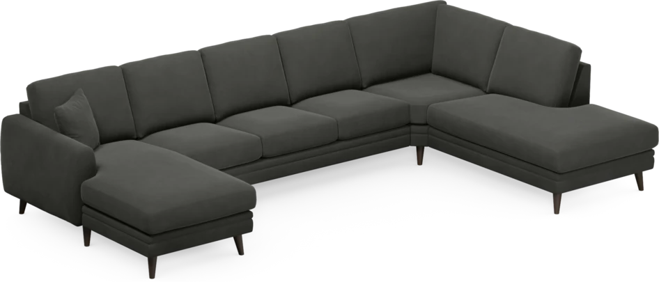 Eden - 3-sits soffa med schäslong vänster och divan höger - Grå