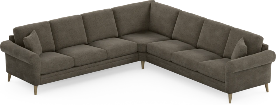 Eden - Hörnsoffa, 3+3-sits - Brun