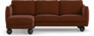 Madison Lux - 2-sits soffa med schäslong vänster - Orange