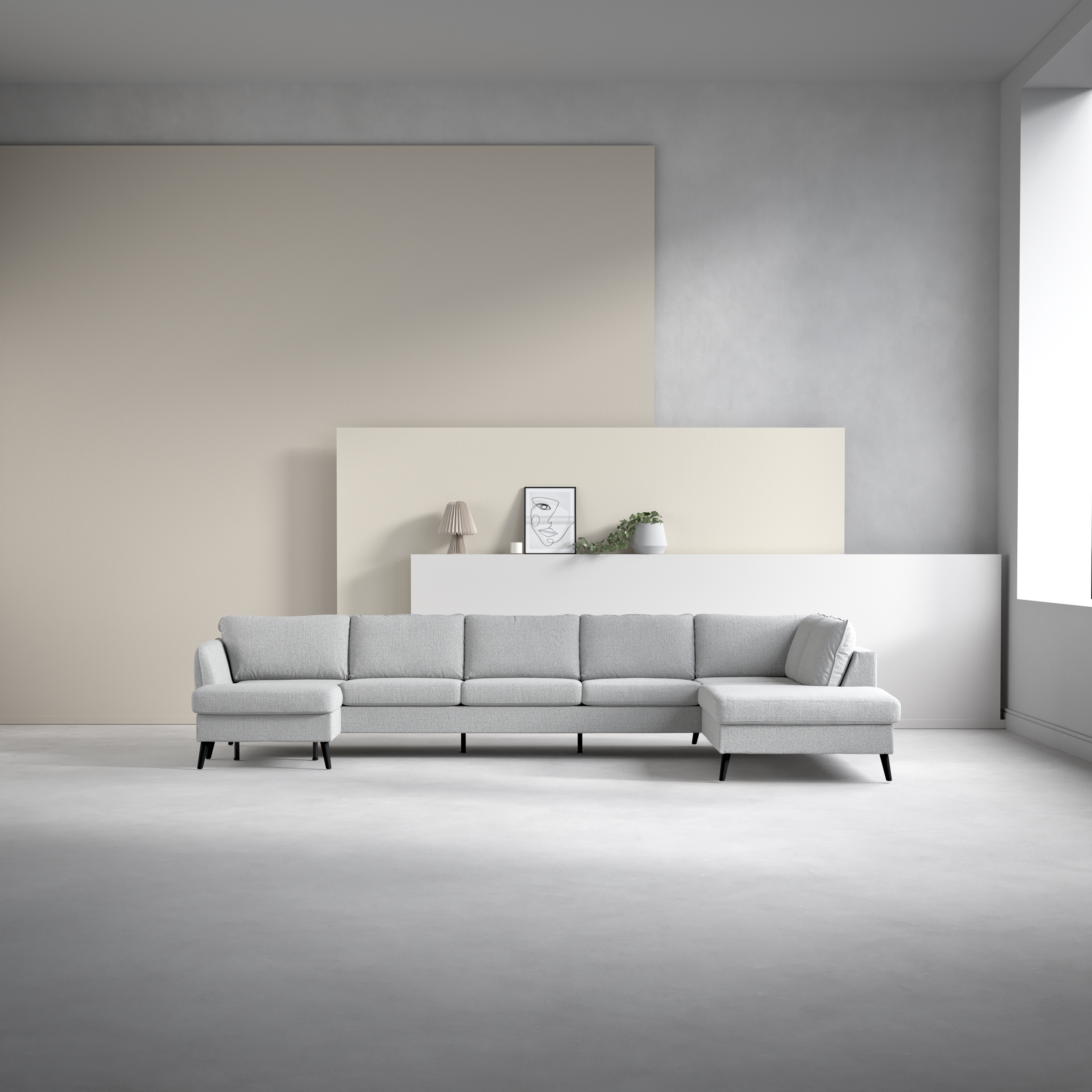 County - 4-sits soffa med schäslong vänster och divan höger - inspiration
