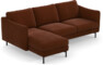 Madison Lux - 2-sits soffa med schäslong vänster - Orange